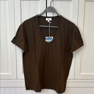 Ag Aspen U Neck Tee -  Olive Green